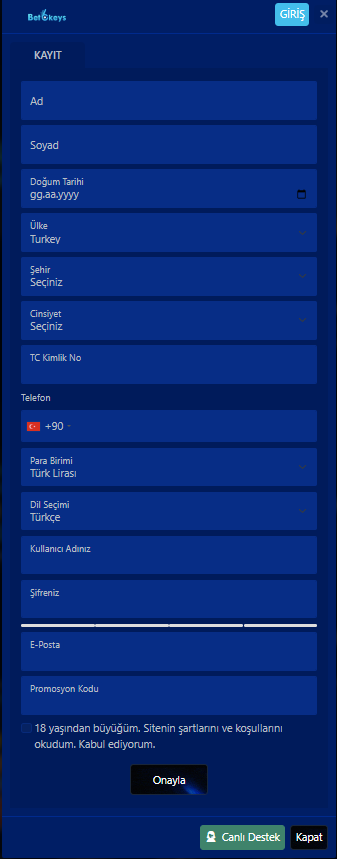 Betokeys Giriş